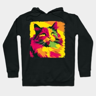 Norwegian Forest Cat Pop Art - Cat Lover Gift Hoodie